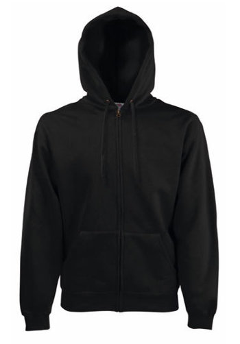 Fruit of the Loom Sweater mit Kapuze und Zip, schwarz Fruit of the Loom Sweater mit Kapuze und Zip, schwarz